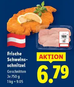 Lidl Frische Schweins schnitzel Angebot