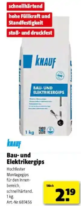 Hagebau Bau- und elektrikergips Angebot