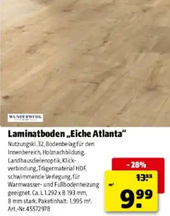 Hagebau Laminatboden eiche atlanta Angebot