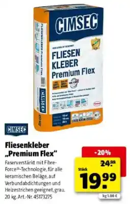 Hagebau Fliesenkleber premium flex Angebot