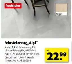 Hagebau Feinsteinzeug alpi Angebot