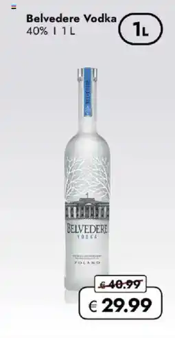 Travel FREE Belvedere vodka 40% Angebot