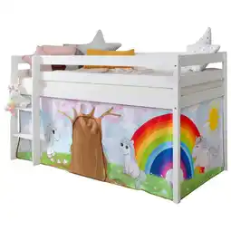 Möbelix Hochbett Malte Weiß inkl. Rollrost, Matratze, 90x200 cm Angebot