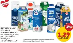 PENNY Österreichische vollmilch aus ihrer region Angebot