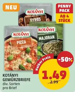 PENNY Kotányi gewürzbriefe Angebot