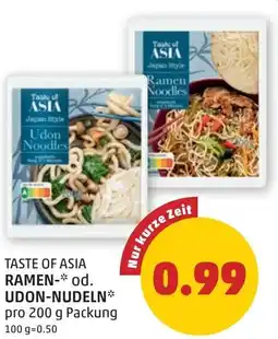 PENNY Taste of asia ramen od. udon-nudeln Angebot