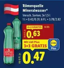 Lidl Roemerquelle Mineralwasser Angebot