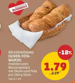 PENNY Bäckerkrönung oliven-feta- wurzel Angebot