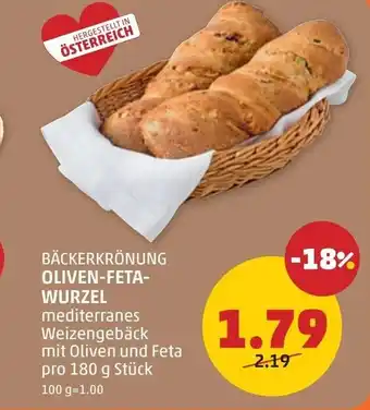 PENNY Bäckerkrönung oliven-feta- wurzel Angebot