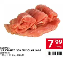 Transgourmet Schwein surschnitzel von der schale Angebot