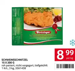 Transgourmet Stritzinger SCHWEINE-SCHNITZEL. Angebot