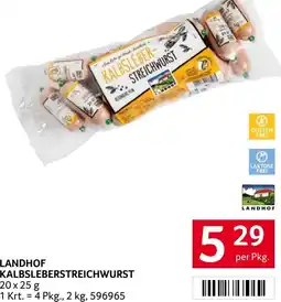 Transgourmet Landhof kalbsleber- streichwurst Angebot