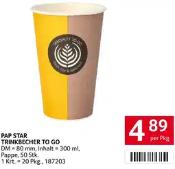 Transgourmet Pap star trinkbecher to go Angebot