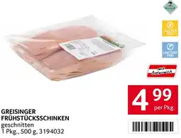 Transgourmet Greisinger frühstücksschinken Angebot