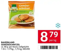 Transgourmet Bauernland gemüseschnitzel Angebot
