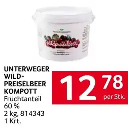 Transgourmet Unterweger wild- preiselbeer kompott Angebot