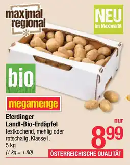 Maximarkt Eferdinger landl bio erdäpfel Angebot