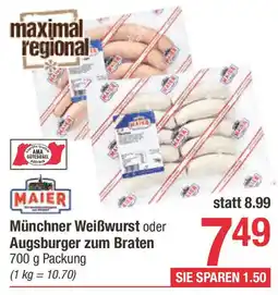 Maximarkt Münchner weißwurst oder augsburger zum braten Angebot