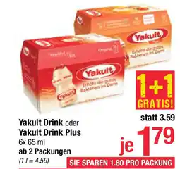 Maximarkt Yakult Drink oder Yakult Drink Plus Angebot