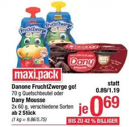 Maximarkt Danone fruchtzwerge go oder dany mousse Angebot