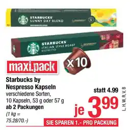 Maximarkt Starbucks by nespresso kapseln Angebot