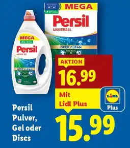 Lidl Persil pulver, gel oder discs Angebot
