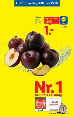 Lidl Pflaumen Angebot