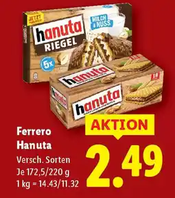 Lidl Ferrero hanuta Angebot