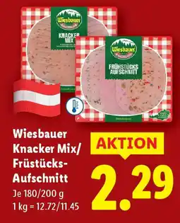 Lidl Wiesbauer knacker mix früstücks aufschnitt Angebot