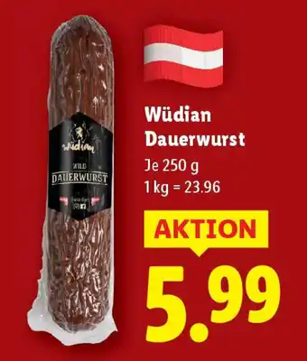 Lidl Wüdian Dauerwurst Angebot