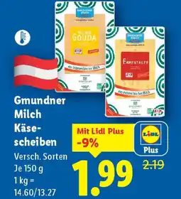 Lidl Gmundner milch käse scheiben Angebot