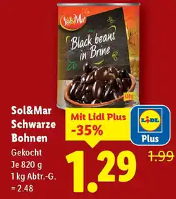 Lidl Sol&mar schwarze bohnen Angebot