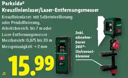 Lidl Parkside kreuzlinienlaser laser entfernungsmesser Angebot