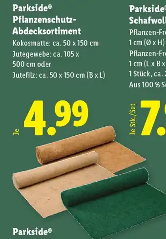 Lidl Parkside pflanzenschutz abdecksortiment Angebot