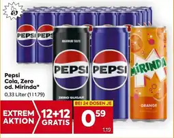 Billa Pepsi Cola, Zero od. Mirinda Angebot