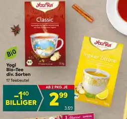 Billa Yogi Bio Tee Angebot