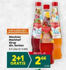 Billa Mautner Markhof Sirup Angebot