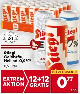 Billa Stiegl Goldbräu, Hell od. 0,0%* Angebot
