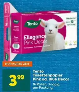 Billa Tento Toilettenpapier Pink od. Blue Decor Angebot
