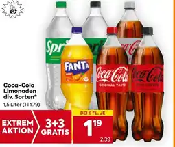 Billa Coca Cola Limonaden Angebot