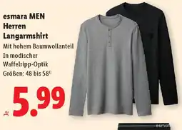 Lidl Esmara men herren langarmshirt Angebot