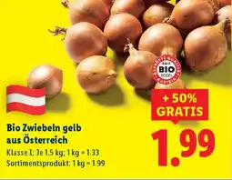 Lidl Bio Zwiebeln gelb Angebot