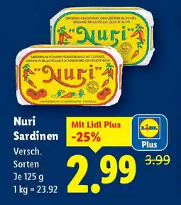Lidl Nuri Sardinen Angebot