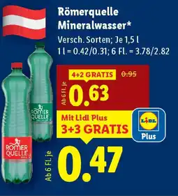 Lidl Römerquelle Mineralwasser Angebot