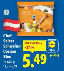Lidl Chef Select Schweins Cordon Bleu Angebot