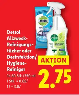 Lidl Dettol Allzweck Reinigungs tücher oder Desinfektion Hygiene Reiniger Angebot