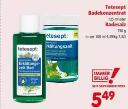 Interspar Tetesept Badekonzentrat oder Badesalz Angebot