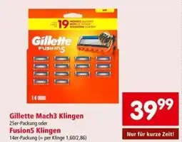 Interspar Gillette Mach3 Klingen oder Fusion5 Klingen Angebot