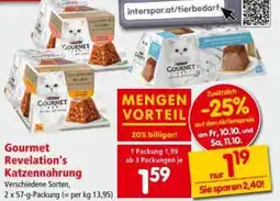 Interspar Gourmet Revelation's Katzennahrung Angebot