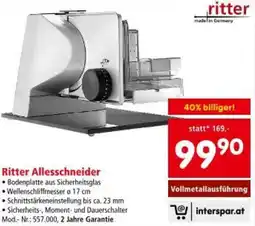 Interspar Ritter Allesschneider Angebot